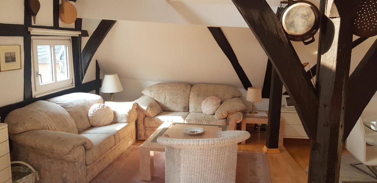 Penthouse Im Historischen Fachwerkhaus Mit Grosser Dachterrasse An Zentralster Lage Boppard Exterior foto